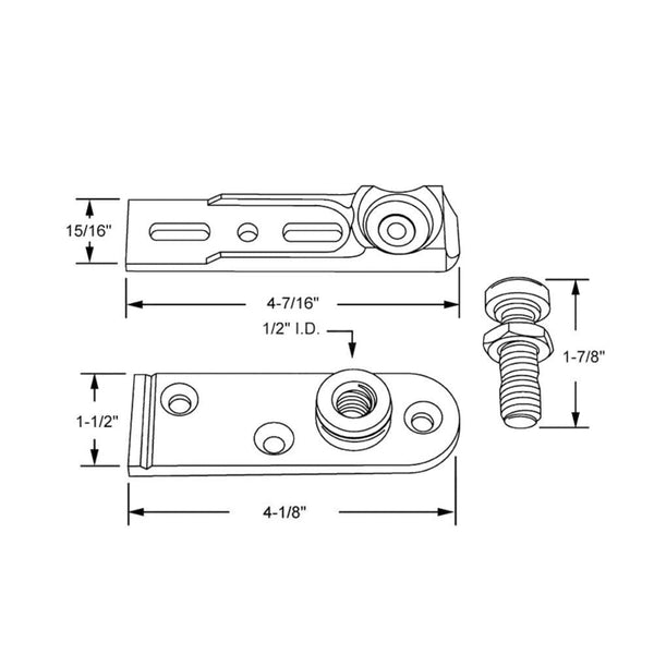 Kawneer Bottom Pivot Set - Aluminum Commercial Door Hardware
