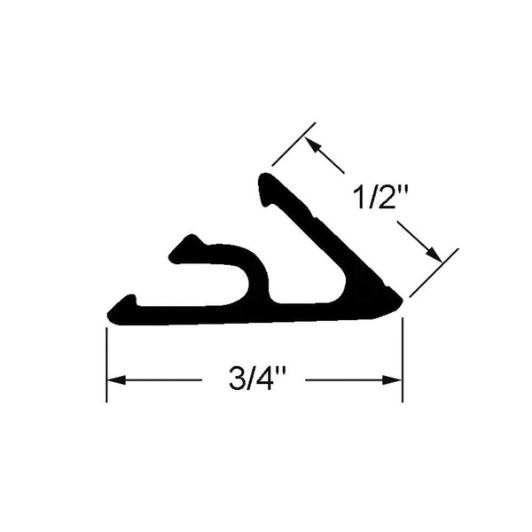 Kawneer 3/4 Commercial Door Stop - Clear Anodized