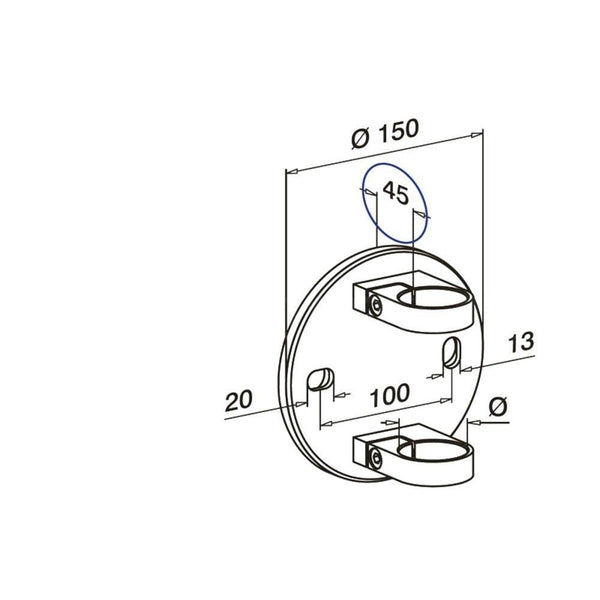 What Is Balluster Racket Q-Railing Fascia Mounted Baluster Bracket - Round Profile