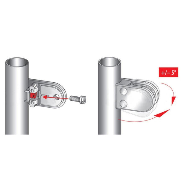 Q-Railing Glass Clamp for Round Profiles - Secure & Stylish