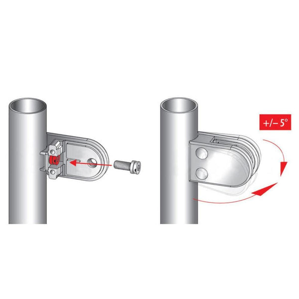 Q-Railing Glass Clamp for Round Railing - Removable Security