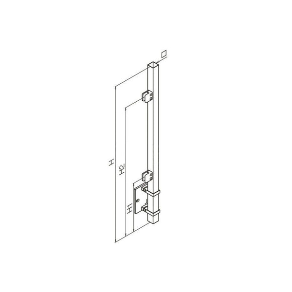Q-Railing Square Line Fascia Mount Baluster Bracket Outdoor