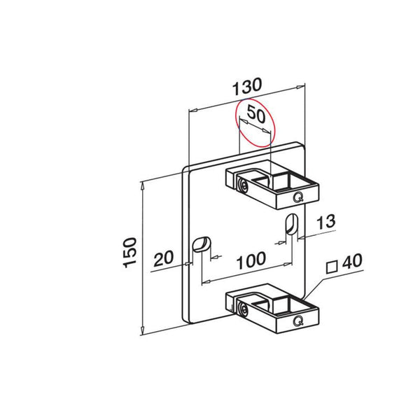 What Is Balluster Racket Q-Railing Square Line Fascia Mount Baluster Bracket Outdoor