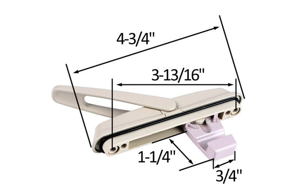 Roto Hardware Almond Hook Single-Point Lock Handle