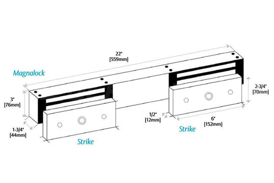 Securitron Magnalock DM62 - Electromagnetic Lock for Doors