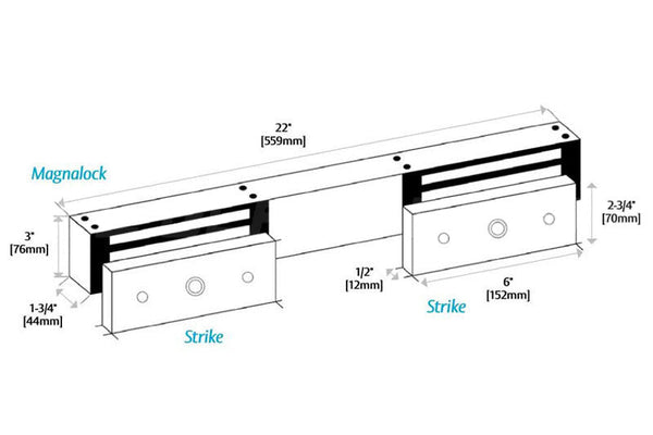 Securitron Magnalock DM62 - Electromagnetic Lock for Doors