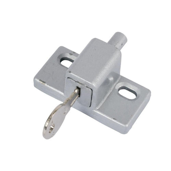Keyed Push-In Lock for Windows & Doors - Aluminum Security