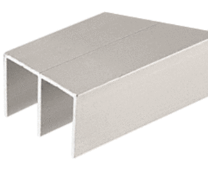 Showcase Brushed Nickel Extra Depth Aluminum Upper Channel