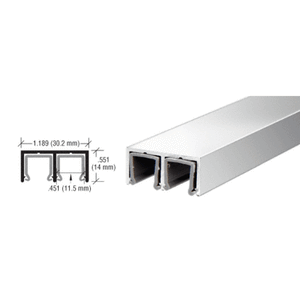Showcase Brite Anodized Aluminum Plastic Lined Double Upper Channel