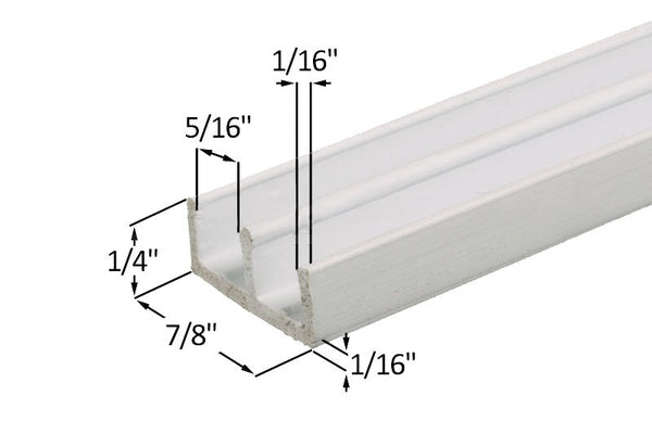 Sliding Door Bottom Track - Hardware for Glass & Wood Panels