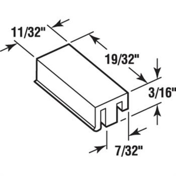 Nylon Top Guide for Alenco Sliding Windows - 11/32