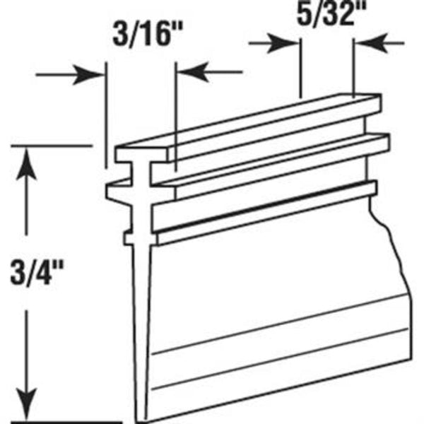 Swinging Shower Door Vinyl T Sweep - 36 Inch Clear Hardware