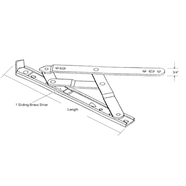 Truth Hardware 14-1/2 Heavy Duty Window Hinge