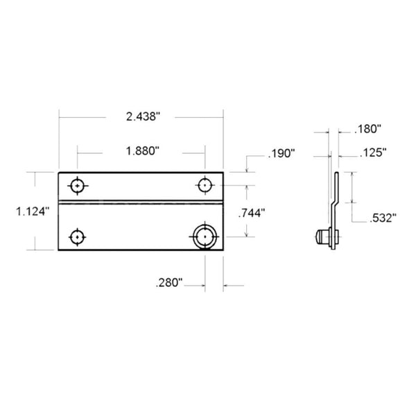 Truth Window Hardware Left Hand Casement Stud Bracket