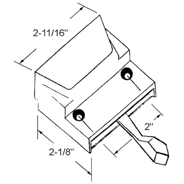 Truth Window Hardware Low Profile Sash Lock - Clay Finish