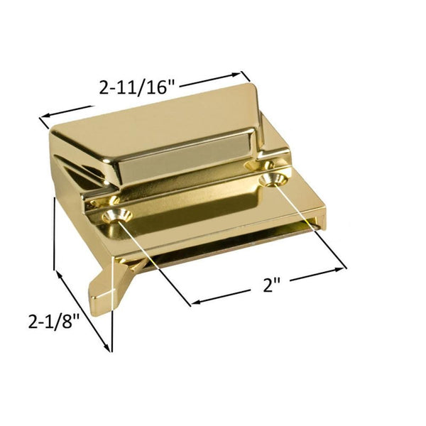 Low Profile Window Sash Lock - Truth Hardware - Brass Finish