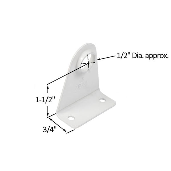 Truth Window Hardware White Bearing Bracket - Sill Support