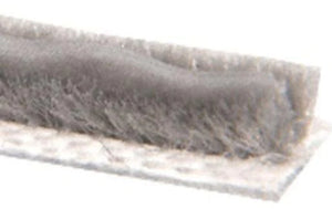 Pile Weatherstripping With Plastic Fin and .187" Backing Width (3/16" Backing) - .500 Pile Height