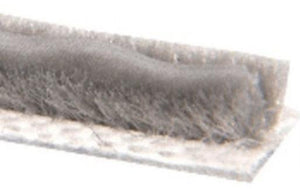 Pile Weatherstripping With Plastic Fin and .187" Backing Width (3/16" Backing) - .180 Pile Height