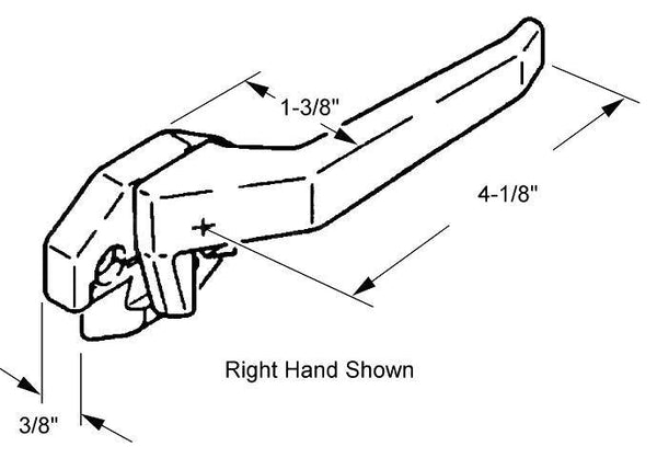 Wedgeless Casement & Awning Window Left Hand Cam Handle