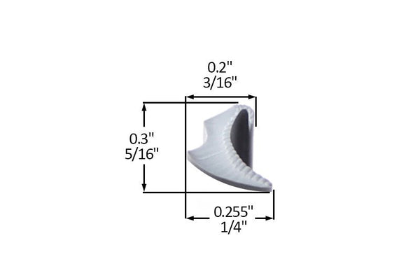 Gray Glazing Spline - Rubber Retainer for Windows & Glass