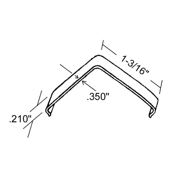 Residential Sliding Window Sash Corner Clip - 1-3/16