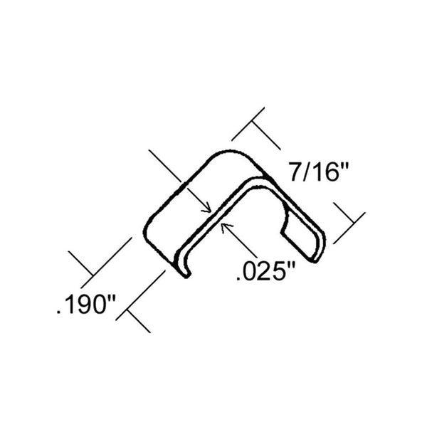 Residential Sliding Window Hardware - Sash Corner Clip 7/16